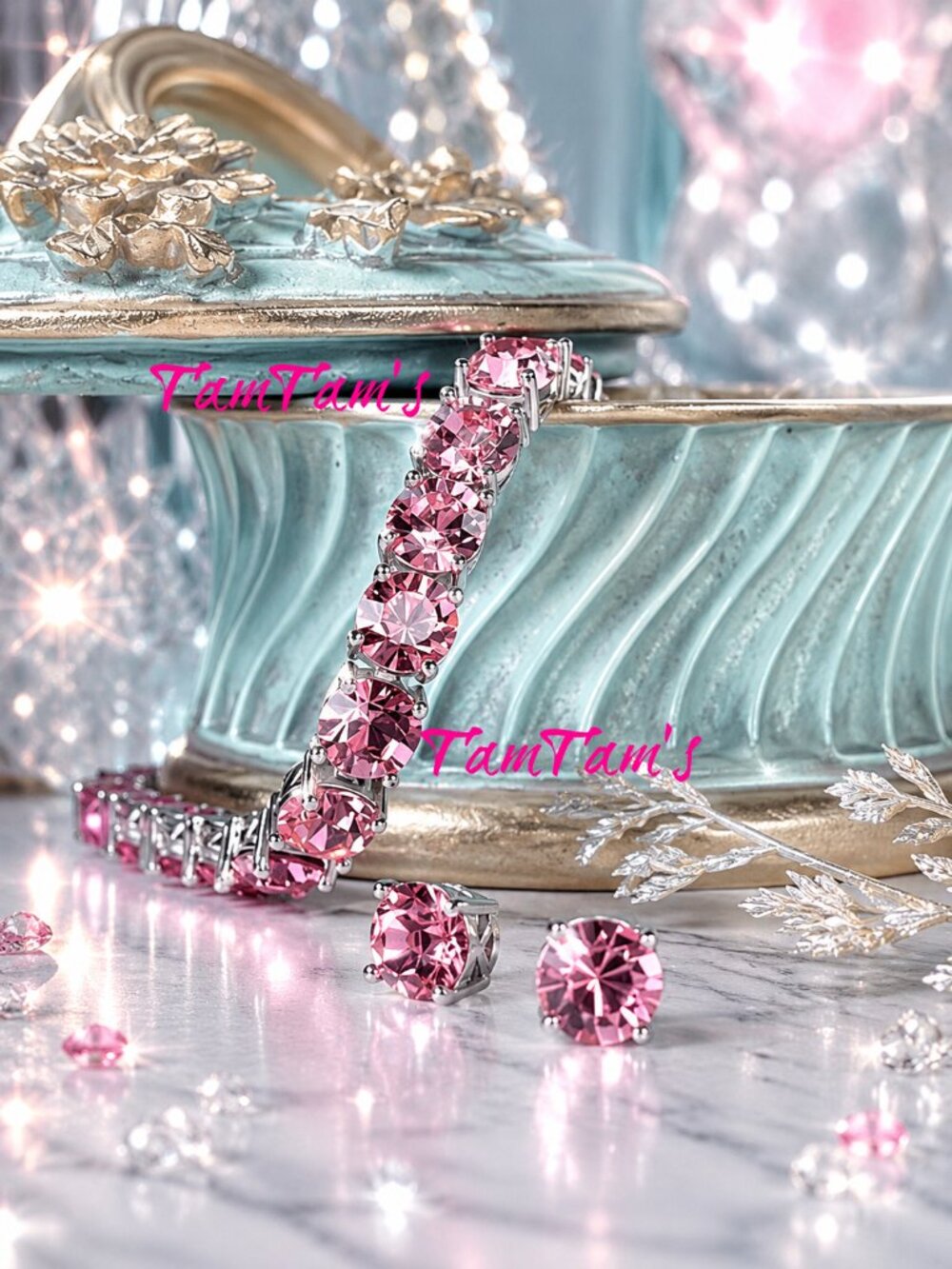 Park Lane Baby Pink Limited Edition Impression Tennis Bracelet